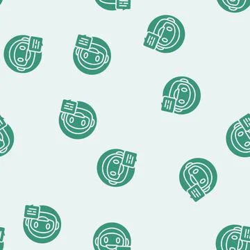 Ai chat bot glyph seamless pattern Illustrazione stock