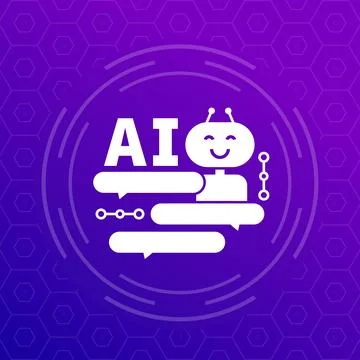 AI chat bot icon, Artificial intelligence vector イラスト素材