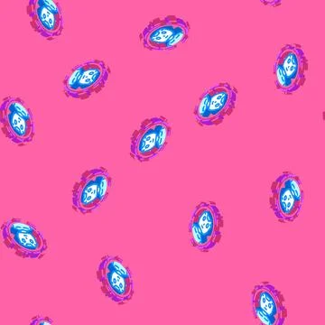Ai chat bot isometric icon seamless pattern Illustrazione stock