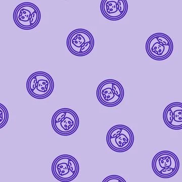 Ai chat bot line vector seamless pattern Illustrazione stock