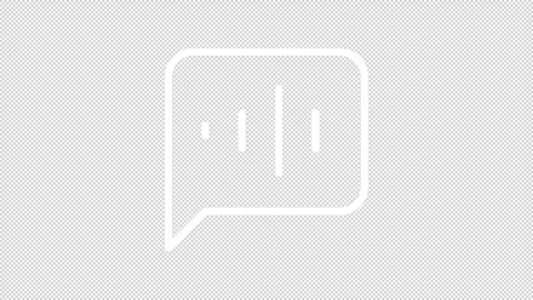 AI chat bot service ui icons white line animation set Video stock 325399683