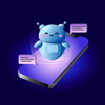 Ai Chat bot technology concept Stock Illustration