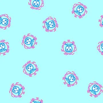 Ai chat bot vector seamless pattern Illustrazione stock