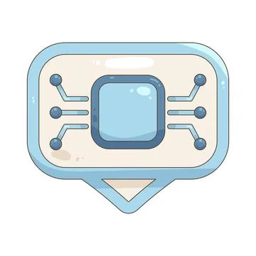 AI chat bubble Иллюстрация