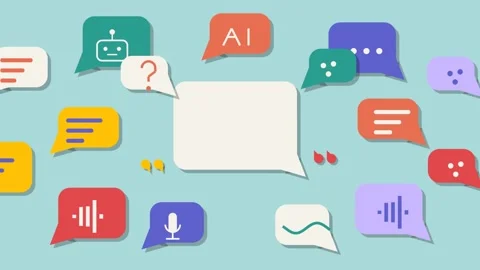 AI Chat Bubbles Vídeos de archivo 342841278