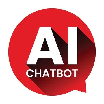 AI Chatbot - artificial intelligence button sign Stock Illustration