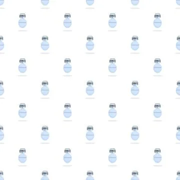 Ai chatbot assistant robot seamless technology pattern Illustrazione stock