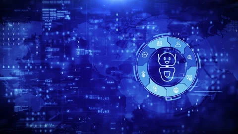 AI chatbot is a computer program designed to simulate human conversation Stock-Footage 238717369