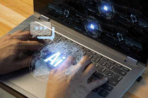 The AI ChatBot concept is unique in that it can interact as naturally as a .. Stock Photos