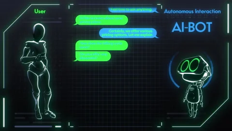 AI ChatBot Conversation Stockbeeldmateriaal 249715529