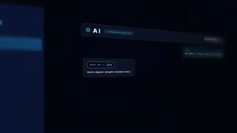 AI Chatbot Desktop Interface - Data Analysis, Code &amp; Artifact Generation Stock Footage 340873990