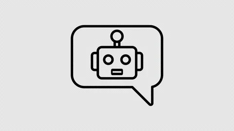 AI Chatbot Icon Animation Seamless Loop 4K Transparent Background 스톡 동영상 325829778