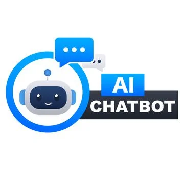 AI chatbot icon badge. vector illustration Stock Illustration