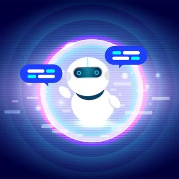 AI Chatbot 스톡 일러스트