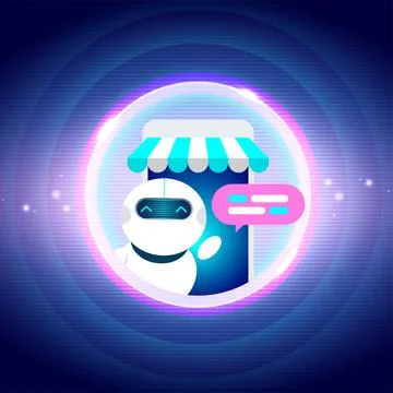 AI Chatbot Innovation and Future Technology Concept 스톡 일러스트