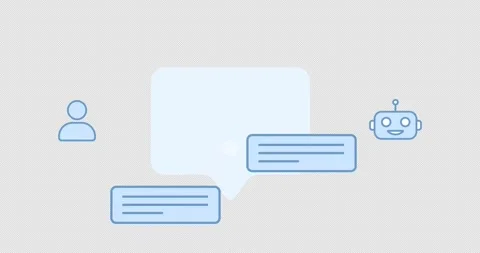AI chatbot interface, 4k video animated scene with alpha channel. Digital a.. Stock Footage 337892455