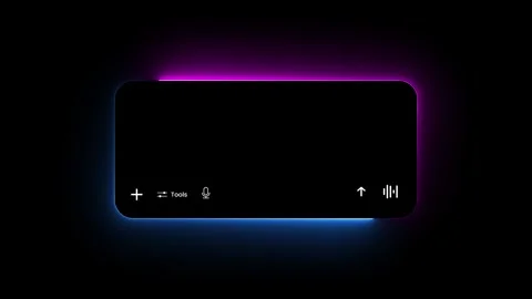 AI chatbot interface prompt area animation isolated on black background Stock Footage 341841837