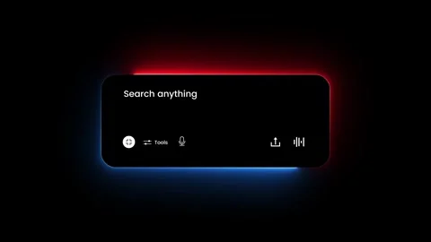 AI chatbot interface with search anything text animation Stock-Footage 341841834