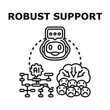 Ai chatbot providing robust support to users Stock Illustration