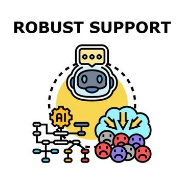 Ai chatbot providing robust support to users Stock Illustration