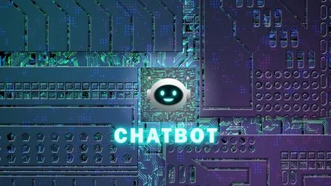 Ai chatbot robot digital background illustration 스톡 일러스트