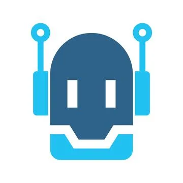 AI Chatbot Robot Logo Design Stock Illustration