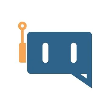 AI Chatbot Robot Logo Design Stock Illustration