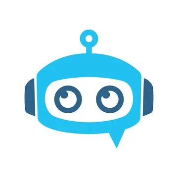 AI Chatbot Robot Logo Design Stock Illustration