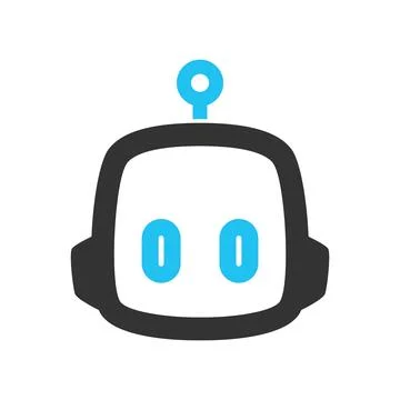 AI Chatbot Robot Logo Design Stock Illustration