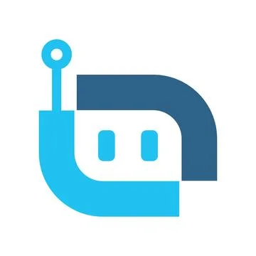 AI Chatbot Robot Logo Design Stock Illustration