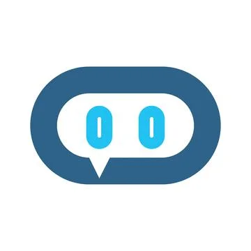 AI Chatbot Robot Logo Design Stock Illustration