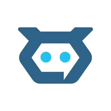 AI Chatbot Robot Logo Design Stock Illustration