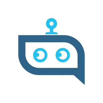 AI Chatbot Robot Logo Design Stock Illustration