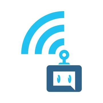 AI Chatbot Robot Logo Design Stock Illustration