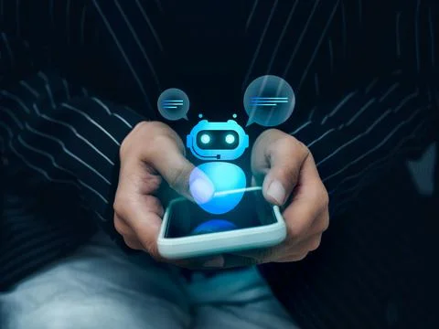 AI chatbot technology concept. Artificial intelligence conversation assista.. Stock Photos