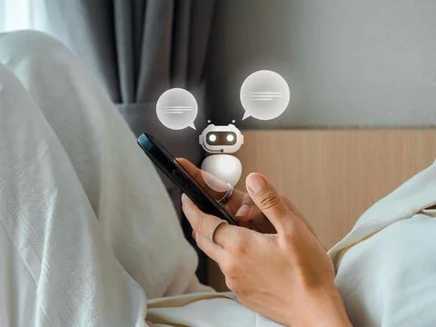 AI chatbot technology concept. Artificial intelligence conversation assista.. Stock Photos