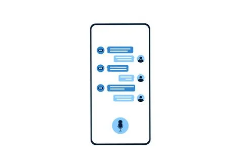 AI chatbot technology Illustrazione stock