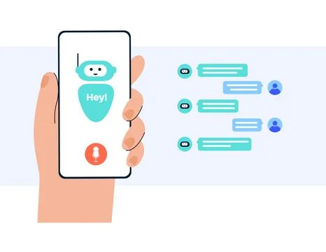 AI chatbot technology Illustrazione stock
