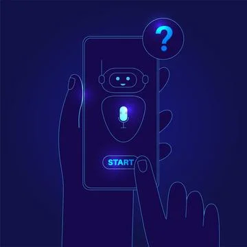 AI chatbot technology Stock Illustration
