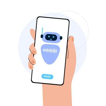 AI chatbot technology Illustrazione stock