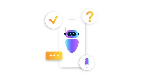 AI chatbot technology Stock Illustration