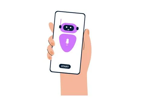 AI chatbot technology Stock Illustration