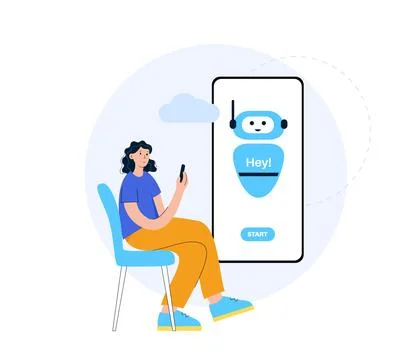 AI chatbot technology Illustrazione stock