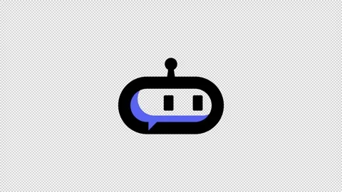 AI Chatbot UI Animation with Robot Icon and Messaging Assistant UI 스톡 동영상 332675653