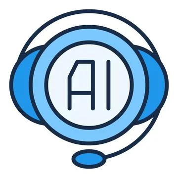 AI ChatBot vector Artificial Intelligence support colored icon or design el.. イラスト素材