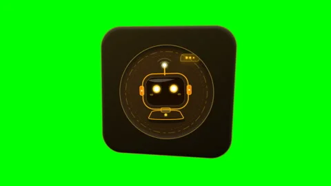 AI Chatbot Virtual Assistant Card With Green Screen Background. 스톡 동영상 346599795
