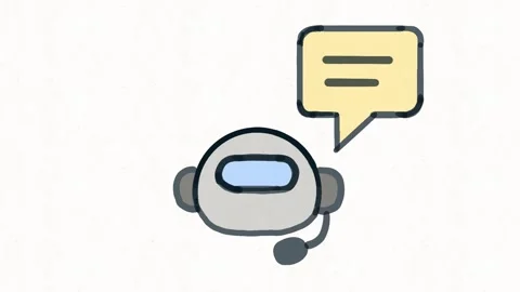 AI Chatbot Virtual Assistant Customer Support Animation Stock Footage 342018464