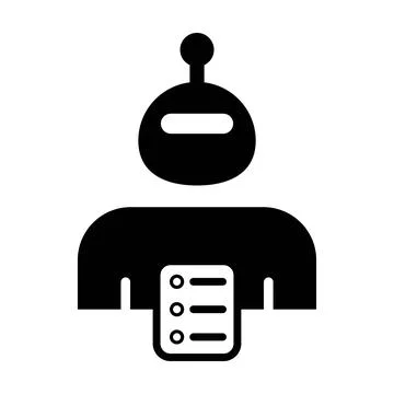 AI Checklist Task Robot Icon with checklist representing task management an.. Illustration