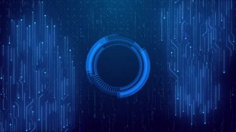 AI chip advanced technology center digital interface virtual space, cutting edge Stock Footage 295954210