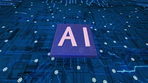 AI chip and CPU circuit board Stock Footage 328392346
